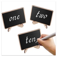 [Ready Stock] Mini Chalkboard Easel Wooden Miniature Blackboard Sign with Stand Message Board for We