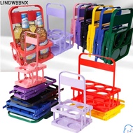 LINDW99NX 1Pcs Beer Rack, Foldable Bar Beverage Display Beer Bottle Carrier, Reusable Plastic 4 Hole