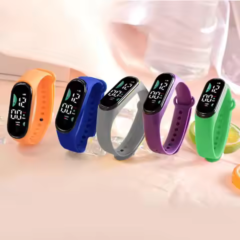 Children Watch Birthday Gift For Child Boy Girl Smart LED Digital Cartoon Kids Watch Waterproof Brac
