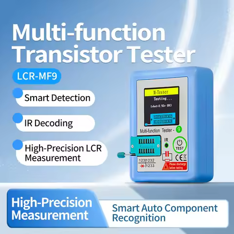 LCR-MF9 Multifunction Transistor Tester With TFT Screen IR Decoder Type-C For LCR Measurement Semico