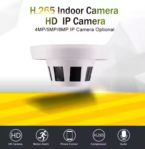 8MP 4K IP Camera 48V POE H.265 Onvif Indoor Small Dome CCTV Wide Angle 5MP/4MP/8MP IP Security Camer