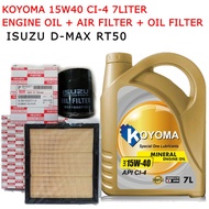 ISUZU D-MAX RT50 OIL FILTER + AIR FILTER + KOYOMA 15W40 CI-4 7LITER ENGINE OIL DMAX D MAX