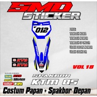 NEWEST DECAL BOARD FRONT REAR FENDER KTM 85/250 KX KLX 150 KLX BF KLX GORDON DTRACKER KX YZ KTM Viar