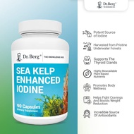 EXP:10/26  Dr. Berg's Sea Kelp Enhanced - Pure Healthy Thyroid Support Natural 90 capsules Dr Berg