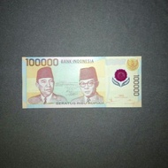 |||Termurah|| 100000 Rupiah Polymer Tahun 1999 Soekarno -Hatta