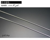 Gold Italy 585k Necklace Length 40cm [kn 015] -Width 0.5mm