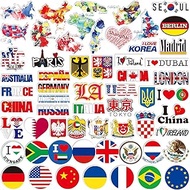 Dwenarry Flags of The World Stickers - Premium Country Flag Stickers Set - Durable World Flags and C