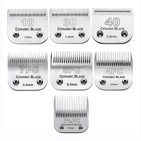 7FC/5FC/4FC/3FC Detachable Pet Dog Grooming Blades of Stainless Steel,Compatible with Andis,Oster A5
