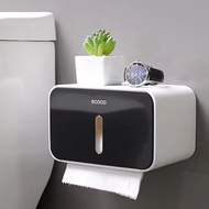 ECOCO Toilet Paper Roll Holder Wall Mounted Bathroom Tissue Box
