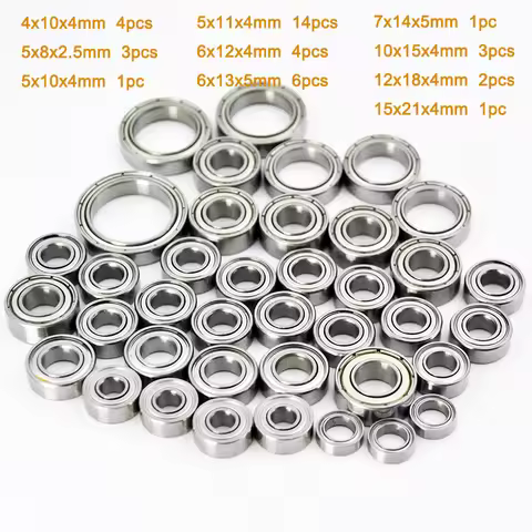 39Pcs Miniature Bearing Kit for TRX-4 TRX4 Bronco 1/10 RC Crawler Car Parts Accessories Replacement 