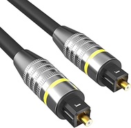 Optical Audio Cable, 1.5m/5ft Optical Cable for Soundbar [Slim Metal Case,Gold-Plated Plug],Fiber Op