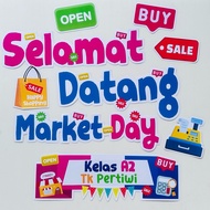 MARKET FUN SET WELCOME DECORATION STAND BOOTH BAZAAR PAPER ONLY