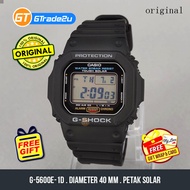GFH Original G-Shock Men G-5600E-1D G-5600E-1 G5600E-1D Digital Petak Tough Solar Watch Black Resin 