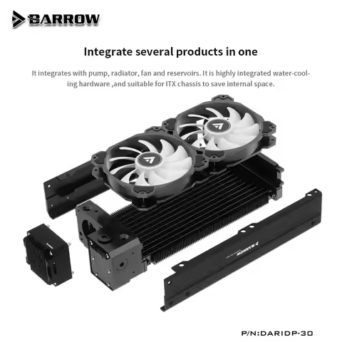 Barrow Custom Cooling Kit For Water Cooling System Liquid Cooler, Pump Radiator Fan Combination Inte
