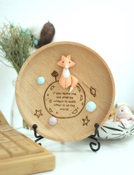 物語小木碟,桌上小擺設,給你溫暖的詩句.