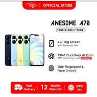 Itel A70 Smart Phone 4G | 12GB(4GB+8GB)/ 8GB(3+5gb) RAM / 128GB ROM | 5000 mAh /6.6"Big Screen |