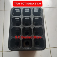 5 CM BLACK SQUARE POT TRAY (WITHOUT POT)