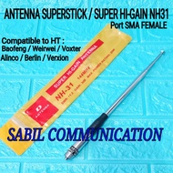 ANTENA SUPERSTICK HT VHF NH-31 NH31 SMA FEMALE - ANTENA TARIK NH31