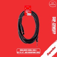 SUPERLUX CFM5FP 5METRE UNBALANCED SIGNAL CABLE/ XLR TO 1/4" JACK MICROPHONE CABLE 5FP