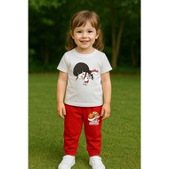 MERAH Children's T-shirt and Jogger Set for Little Fighters, Indonesian Independence Day 80, August 