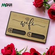 Wooden Wifi Wall Board TW10 - Wifi Password Signboard for Cafe - Restaurant - Spa - Homestay