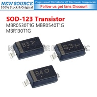 [2-10pcs] MBR0530T1G MBR0540T1G MBR130T1G B3 B4 S3 SOD-123 Transistor SMD Schottky Diode New Source