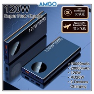 AMGO 3C Certified 3C Certification Powerbank 120W Fast Charging Power Bank CCC Powerbank 3C Quick Ch