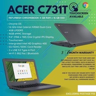 Acer C731T Touchscreen Chromebook (REFURBISHED LAPTOP)