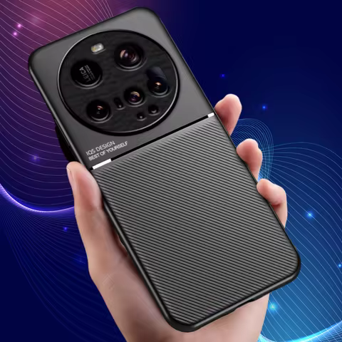 Luxury Magnetic Leather Texture Phone Case For Xiaomi 15 Ultra 5G TPU Soft Frame Protect Fundas On X