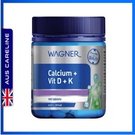 Wagner Calcium + Vitamin D + K 100 Tablets | EXP DATE : 01/2027