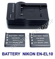 EN-EL10 \ ENEL10 แบตเตอรี่ \ แท่นชาร์จ \ แบตเตอรี่พร้อมแท่นชาร์จสำหรับกล้องนิคอน Battery \ Charger \