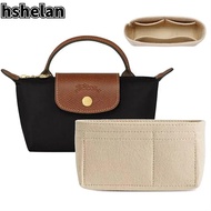 HSHELAN 1Pcs Insert Bag, Portable Storage Bags Linner Bag, Durable Travel Multi-Pocket Felt Bag Organizer for Longchamp Mini Bag