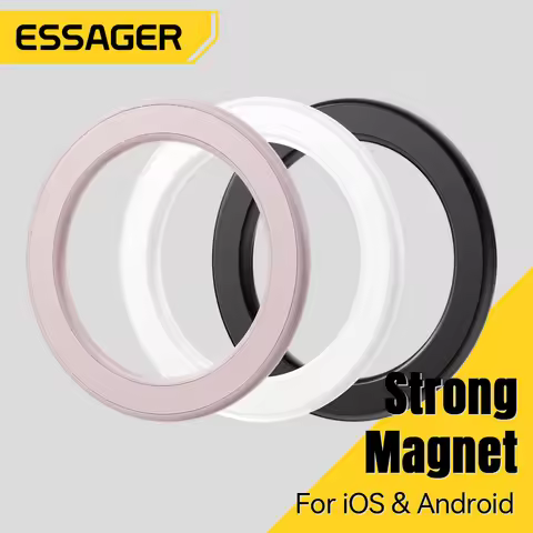 Essager Magnetic Metal Ring for Magsafe iPhone 16 15 14pro Android Phones Plate Sticker Rings For Ma