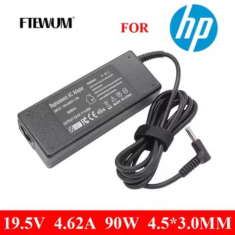 Laptop Charger 19.5V 4.62A 90W 4.5*3.0mm AC Power Adapter For HP Pavilion 14 15 Envy 17 17-j000 15-e