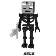 ✾ icf630 เข้ากันได้กับมินิฟิกเกอร์ LEGO Minecraft สัตว์ประหลาดหินสีแดง วิเธอร์ โครงกระดูก Blaze Creeper Assemblage Figure