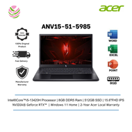 Acer Laptop Nitro V 15 ANV15-51-5985 15.6" FHD 144Hz ( i5-13420H, 8GB, 512GB SSD, RTX4050 6GB, W11, 