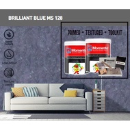 MS 128 BRILLIANT BLUE • 1L Momento Set • Textured Series - Sparkle Silver • Nippon • Interior