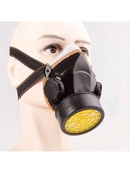 1入組單罐式防塵口罩，用於噴漆、防塵、甲醛、煙、化學氣體和農藥防護，型號303