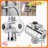 LIAOY Three Way Valve Switch Chromed Toilet 1/2 Inch T-adapter