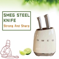 Block Set Kitchenware & Tableware SMEG Knife Set 7 Piece SMEG Stainless Steel Knife Fruit Knife Slic