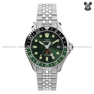 TIMEX TW2Y64100 Men's Analog Watch DEEPWATER MERIDIAN 200 GMT Date Magnifier Automatic 42mm SS Brace