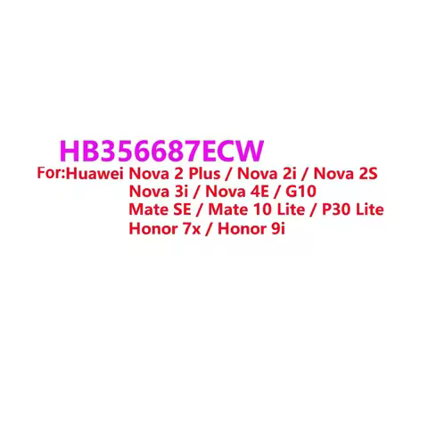 2026 Years Battery HB356687ECW For Huawei Nova 2Plus 2i 2S 3i 4e For Huawei P30 Lite Mate SE G10 Mat