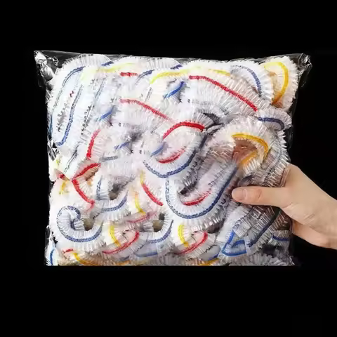 500 Pcs Elastic Food Covers, Disposable bowl plastic lid thing rectangle stretch lids for kitchen Fr