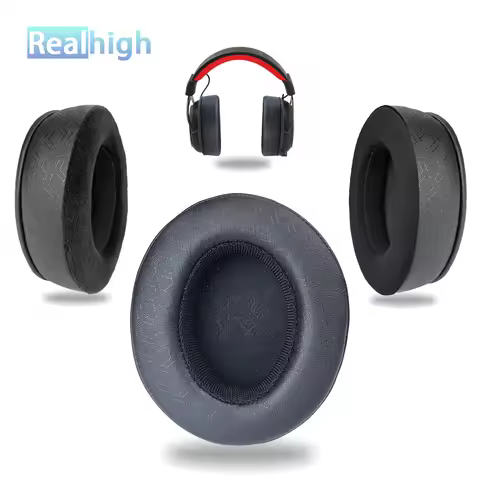 Realhigh Replacement Ear Pad For Redragon H520 Icon,H510 Zeus,H710 Helios Headphones Thicken Memory 