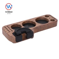 WITTEE Coffee Tamping Station,  Wood Compact Design Tamper Station Base, Convenient 51mm 54mm 58mm S