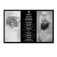 Hindu God Sikhism Guru Nanak Dev Ji Sikh Prayer Poster 1 (2) Canvas Painting Wall Art Poster for Bed