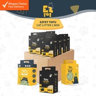 【1 Carton】EZPET💯Premium Tofu Cat Litter 2kg*8pkt | 2.8kg*6pkt Pasir Kucing Tofu Cat Litter Toilet Ku