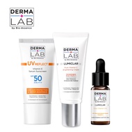 DERMA LAB Photo-ageing Prevention Trio - Vitamin C15 Serum + Brightening Cream + Vitamin E Serum Sunscreen SPF50 PA+++