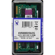 Kingston 2GB 800MHz Sodimm DDR2 800 200 Pin Notebook Value Ram KVR800D2S6/2GB