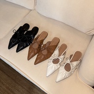 [พร้อมส่ง] WEAR.SOUL #S593-Mini Ribbon Slippers